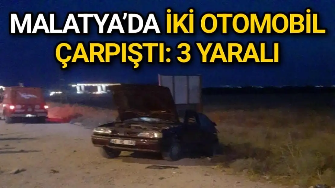 Malatya´da iki otomobil çarpıştı: 3 yaralı