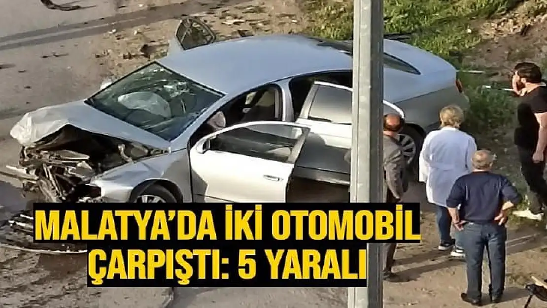Malatya´da iki otomobil çarpıştı: 5 yaralı