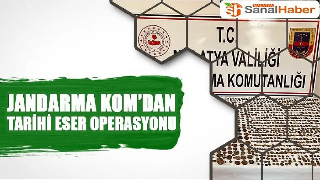 Malatya'da Jandarma KOM´dan tarihi eser operasyonu