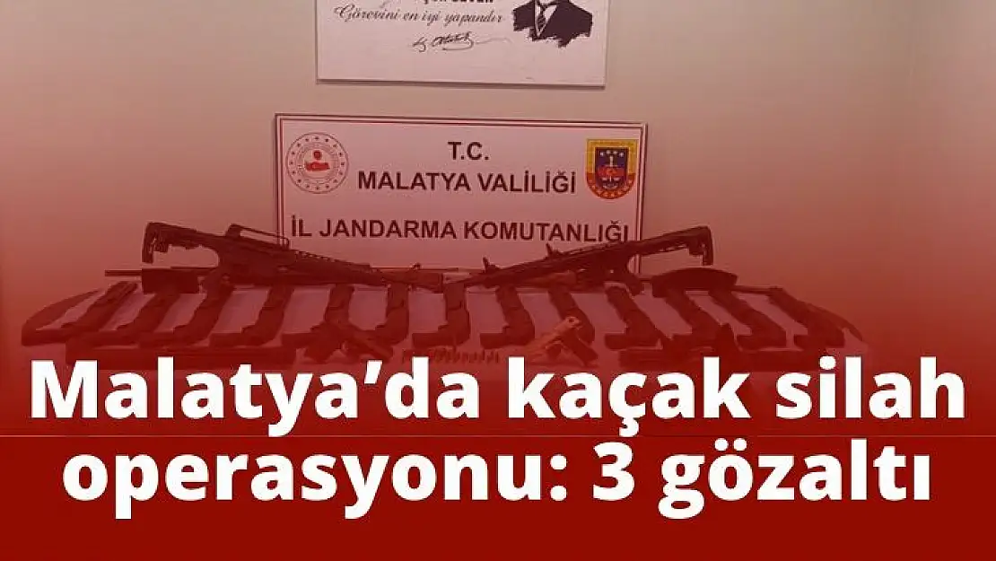 Malatya´da kaçak silah operasyonu: 3 gözaltı