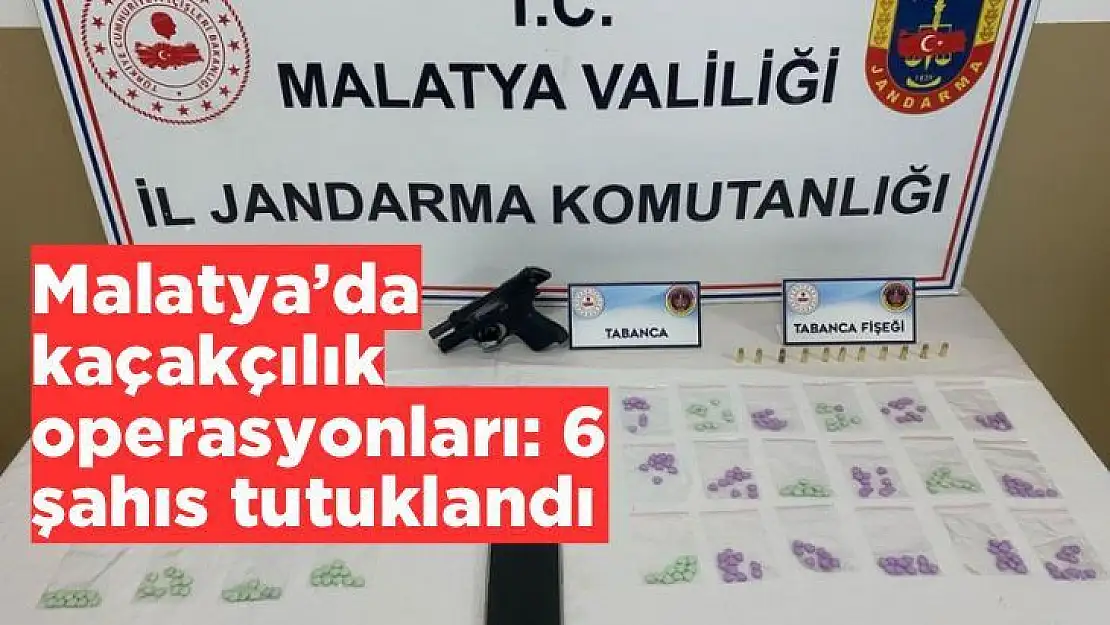 Malatya'da kaçakçılık operasyonları 6 şahıs tutuklandı