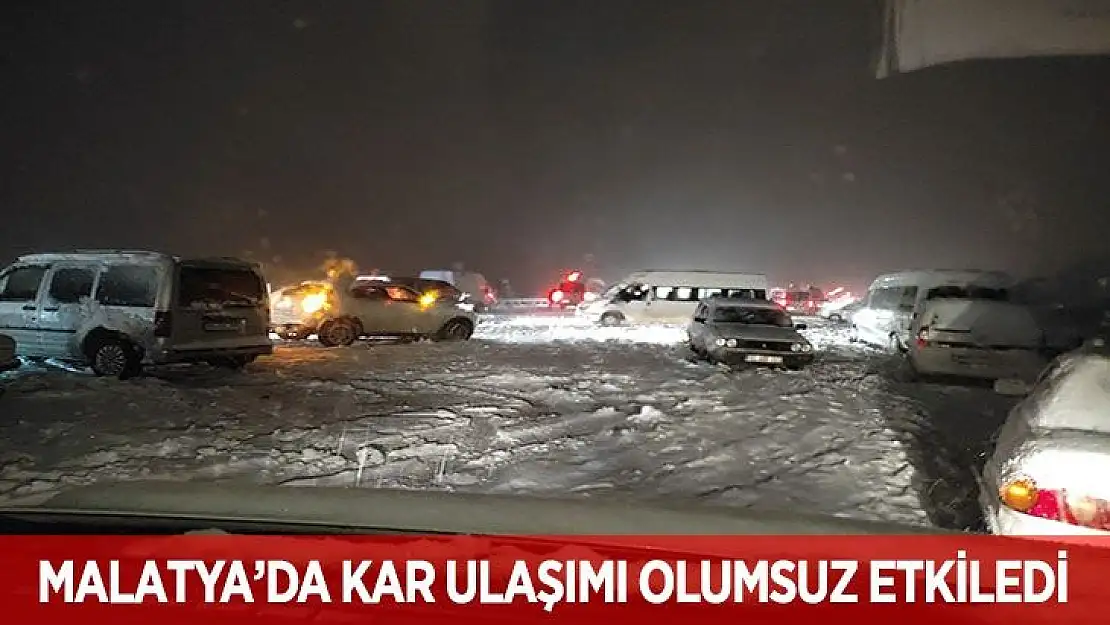 Malatya´da kar ulaşımı olumsuz etkiledi