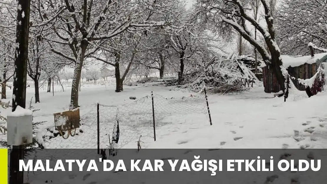 Malatya'da kar yağışı etkili oldu