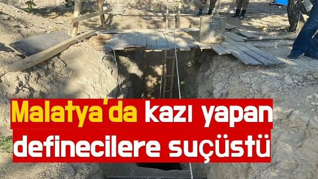 Malatya'da kazı yapan definecilere suçüstü