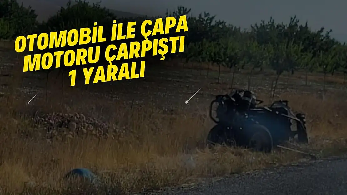 Malatya'da Otomobil ile çapa motoru çarpıştı: 1 yaralı