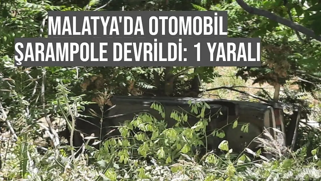 Malatya'da Otomobil şarampole devrildi: 1 yaralı