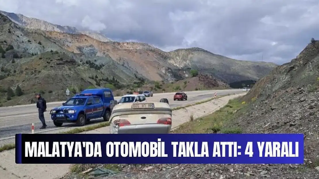 Malatya'da otomobil takla attı: 4 yaralı