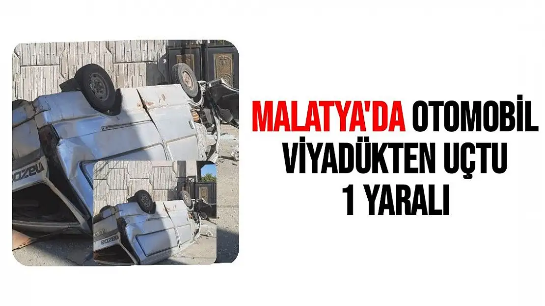 Malatya'da otomobil viyadükten uçtu