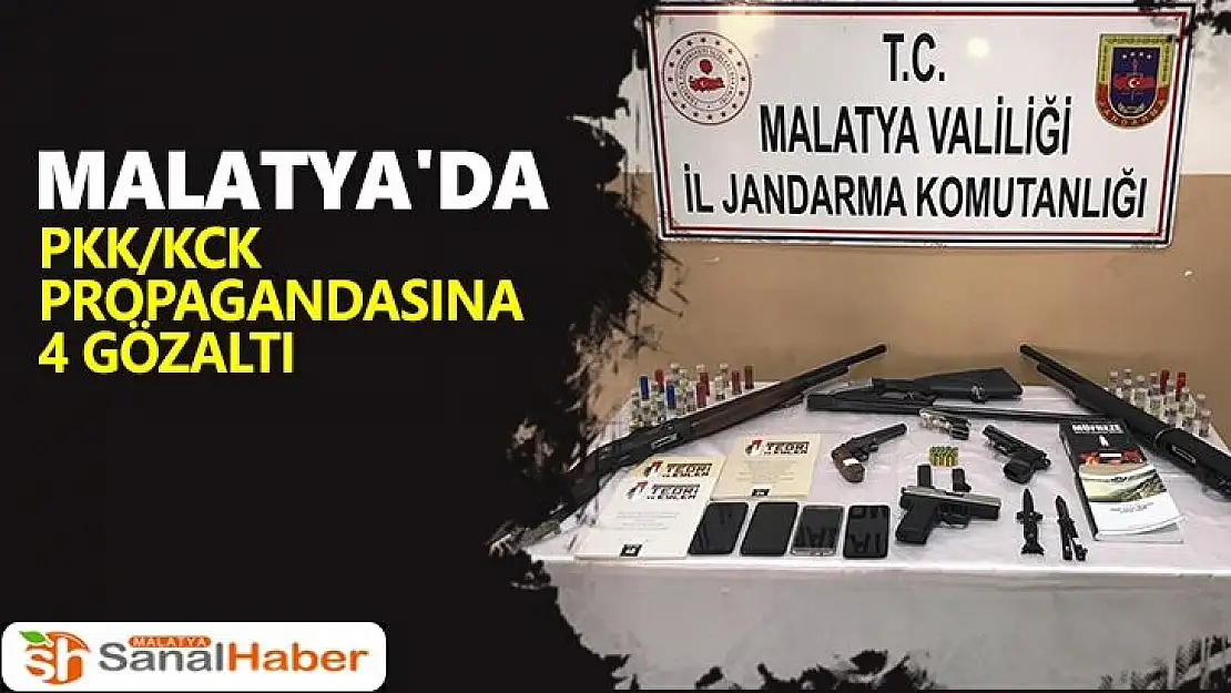 Malatya´da PKK/KCK propagandasına 4 gözaltı