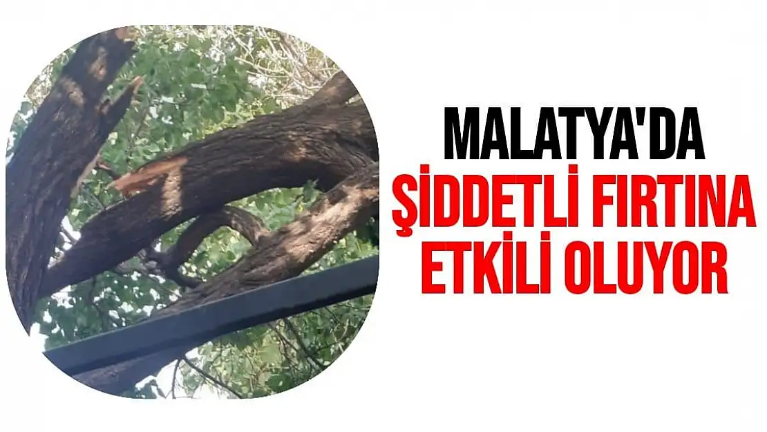 Malatya´da şiddetli fırtına etkili oluyor