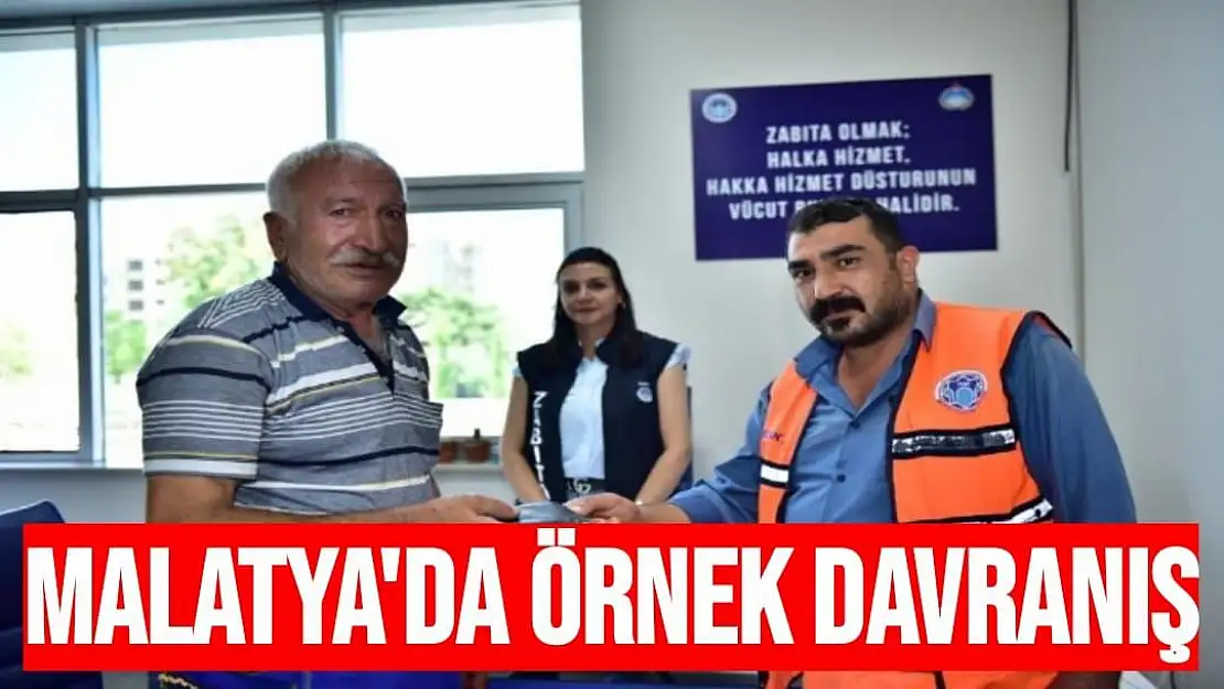 Malatya'da Temizlik personelinden örnek davranış