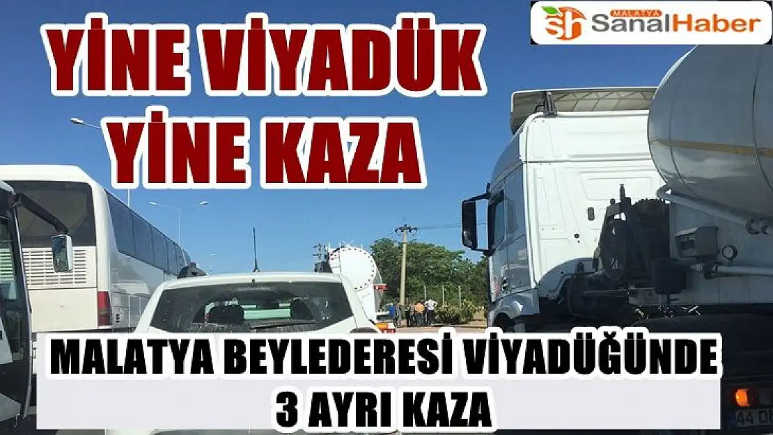 Malatya´da trafik Felç Viyadükte Üç Ayrı Kaza