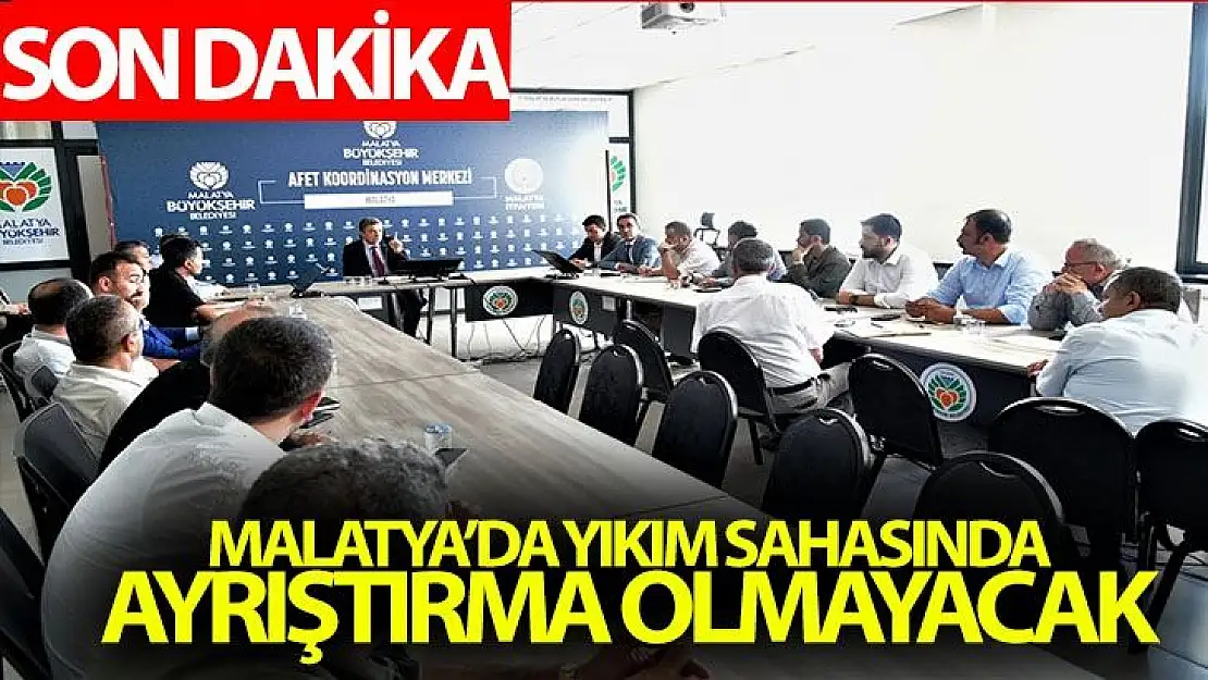 Malatya'da yıkım sahasında ayrıştırma yapılmayacak