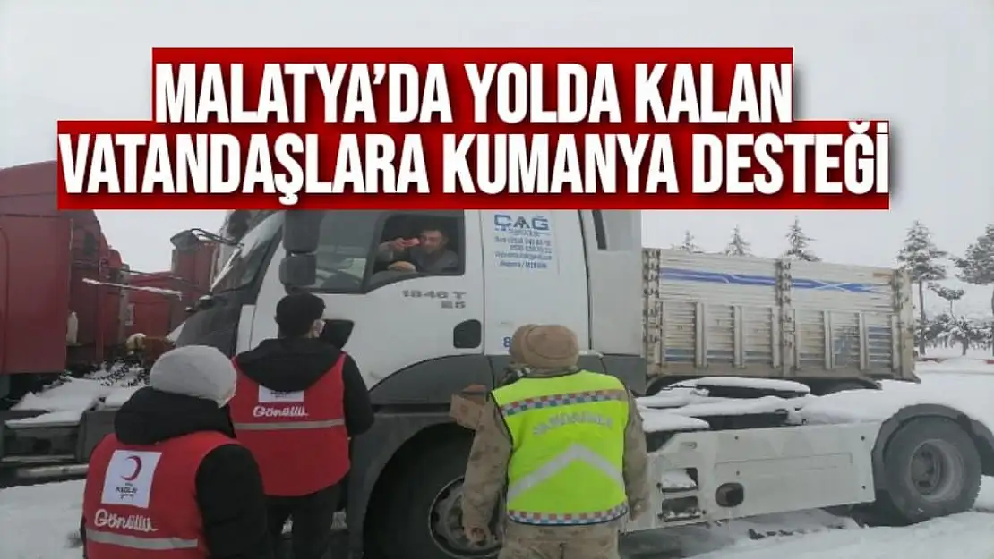 Malatya´da yolda kalan vatandaşlara kumanya desteği