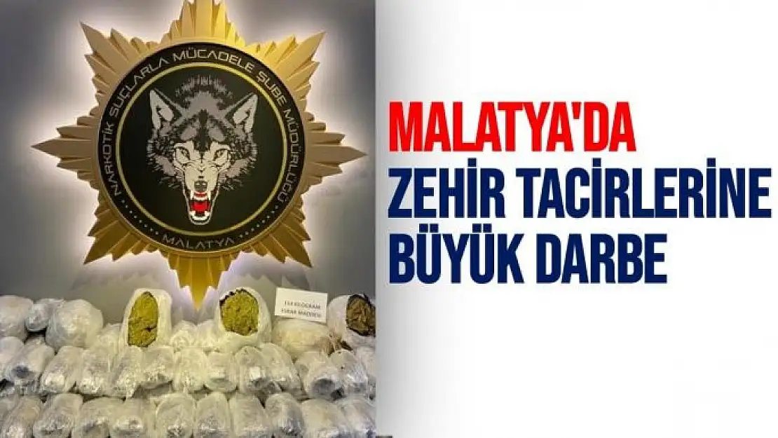Malatya´da zehir tacirlerine büyük darbe