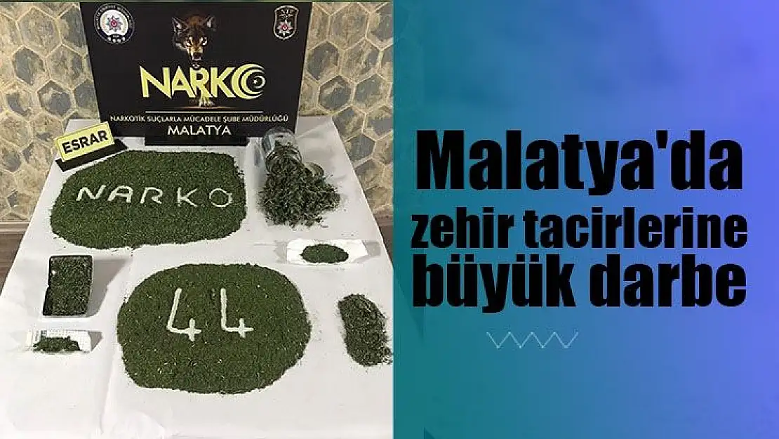 Malatya´da zehir tacirlerine büyük darbe