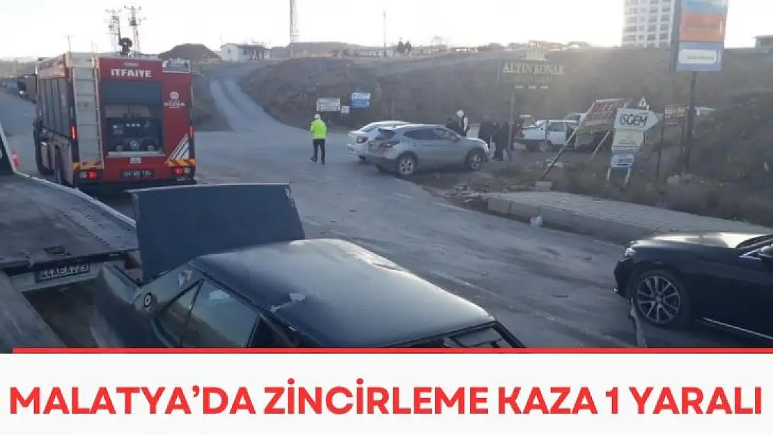 Malatya´da zincirleme kaza 1 yaralı