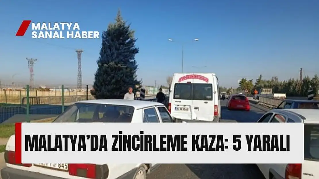 Malatya´da zincirleme kaza: 5 yaralı