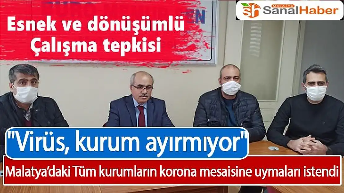 Malatya´daki Tüm kurumların korona mesaisine uymaları istendi