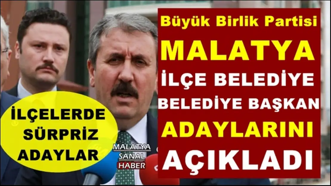 BBP Malatya İlçe Belediye Başkan Adaylarını Açıkladı