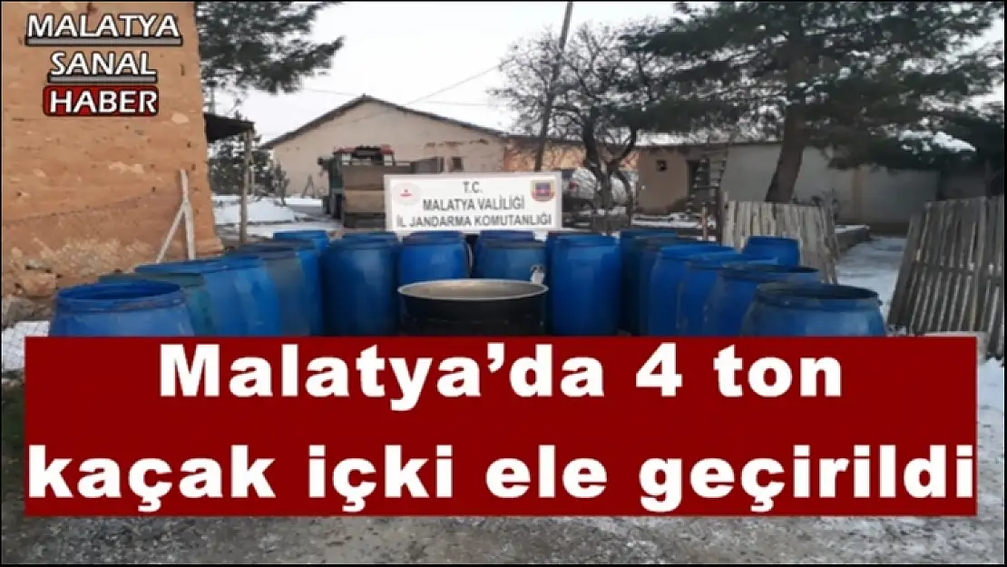 Malatya´da 4 ton kaçak içki ele geçirildi