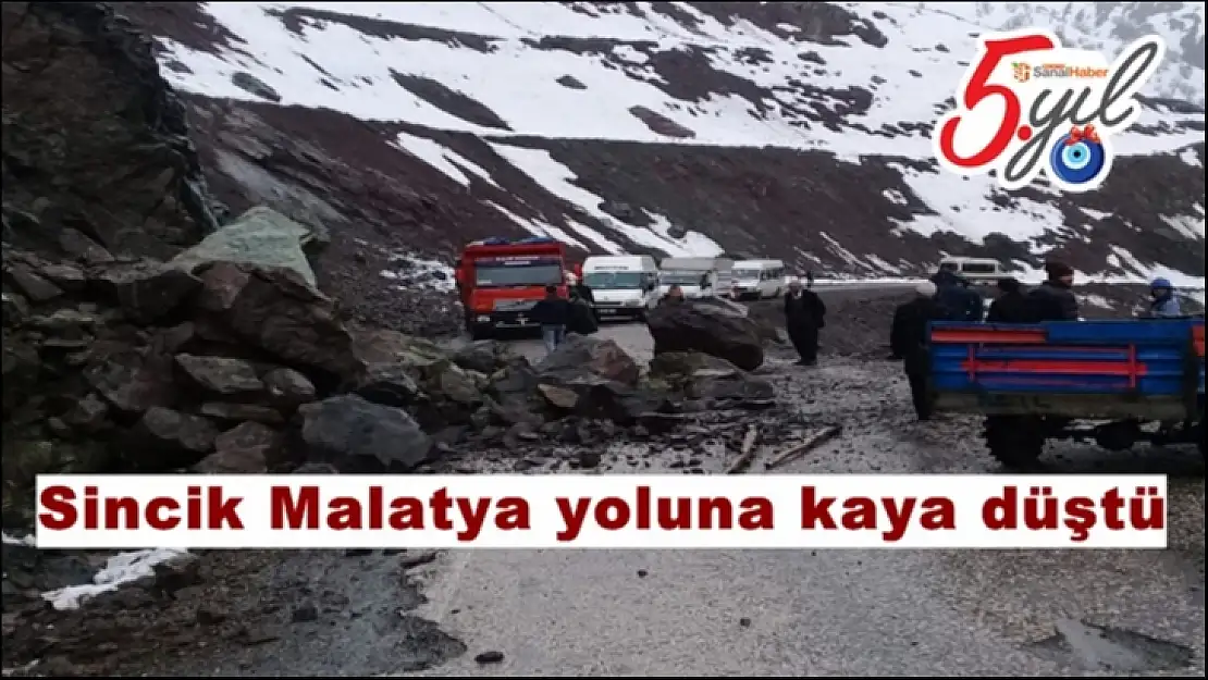 Sincik Malatya yoluna kaya düştü