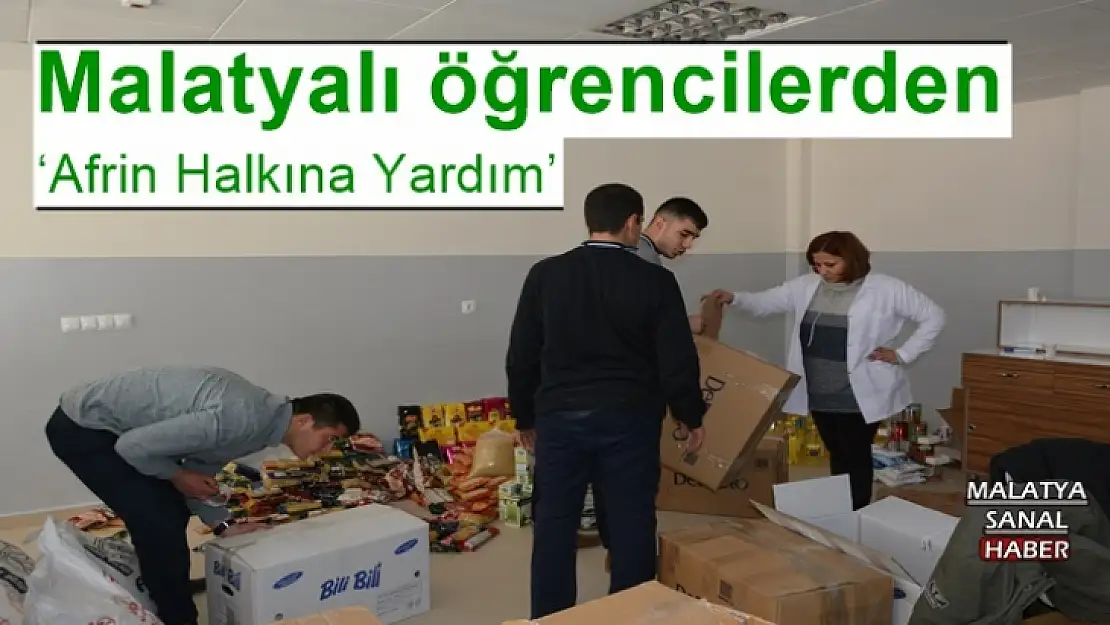 Malatyalı öğrencilerden  `Afrin Halkına Yardım´