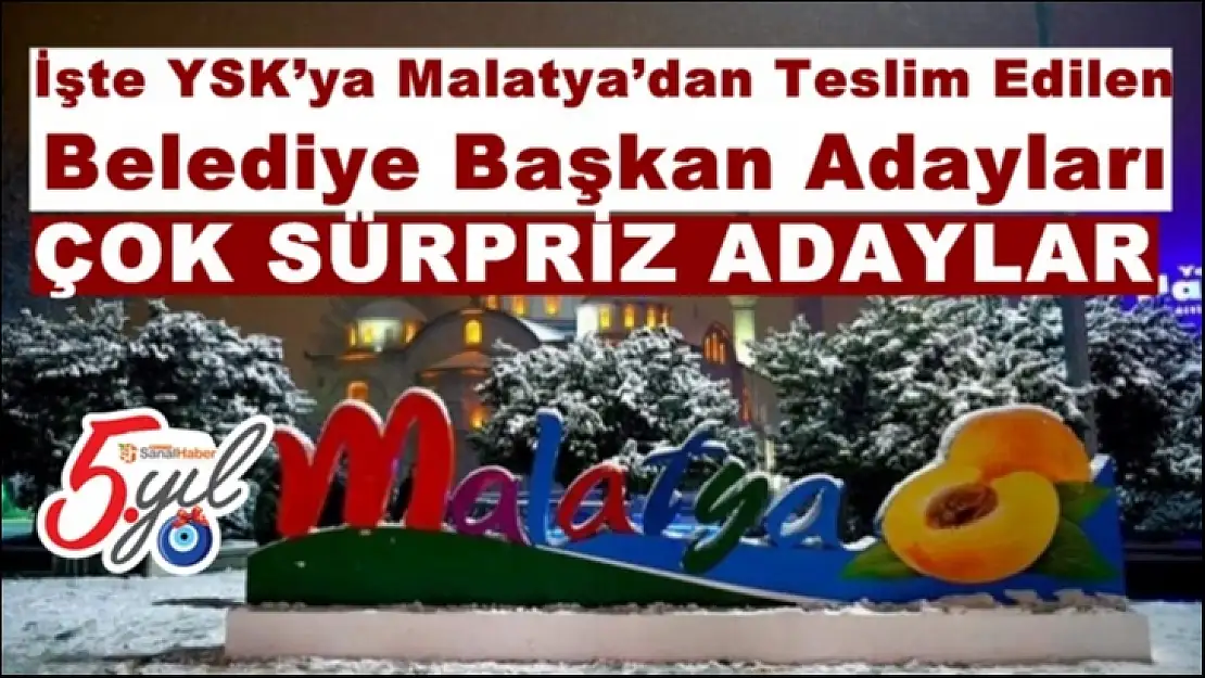 Malatya´dan Teslim Edilen Belediye Başkan Adayları