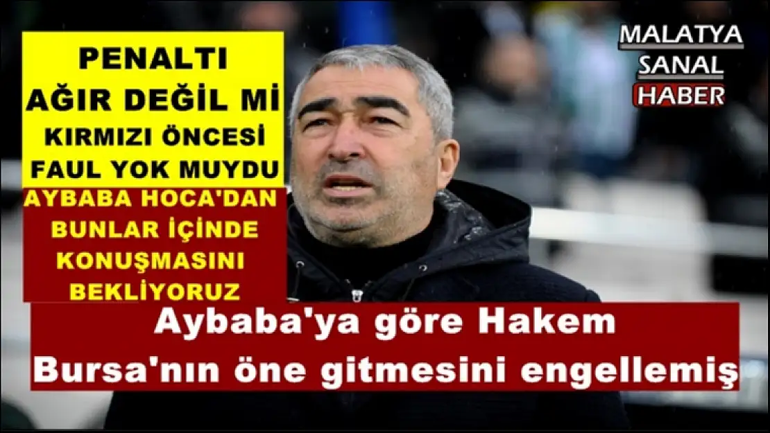 Aybaba'ya göre Hakem  Bursa'nın öne gitmesini engellemiş