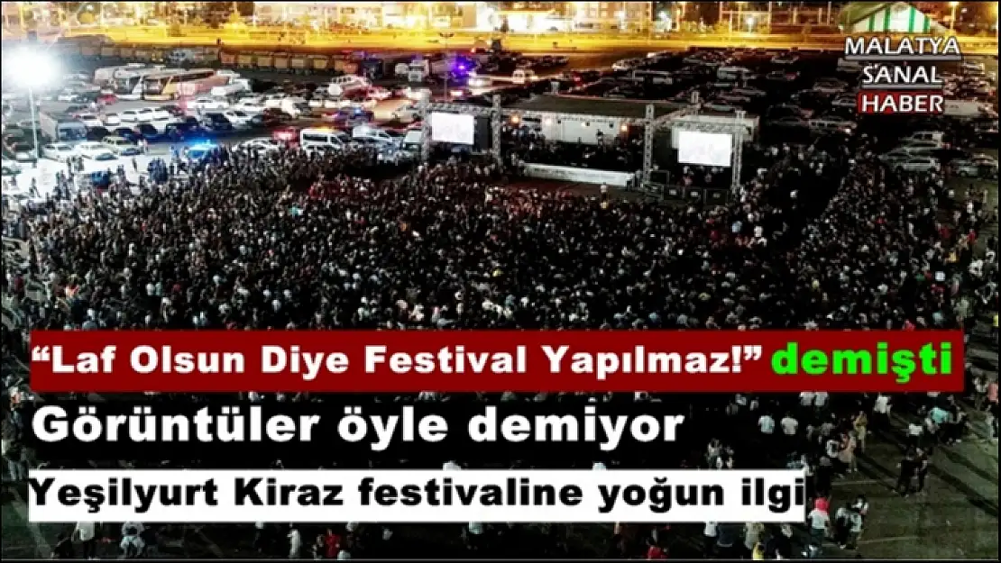 Yeşilyurt Kiraz festivaline yoğun ilgi