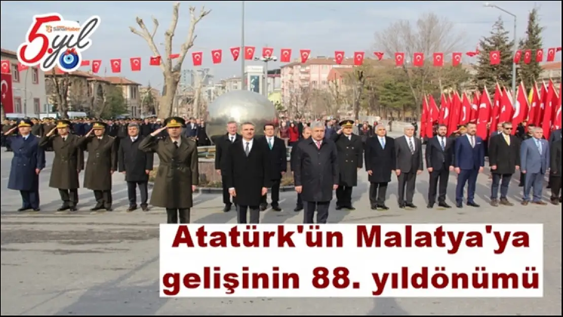 Atatürk´ün Malatya´ya gelişinin 88. yıldönümü