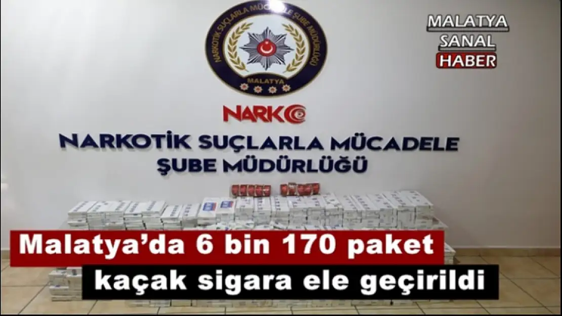 Malatya´da 6 bin 170 paket kaçak sigara ele geçirildi