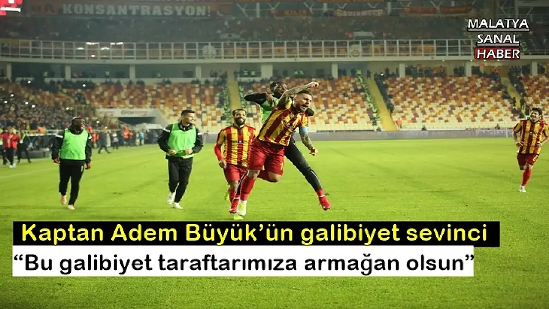 Kaptan Adem Büyük´ün galibiyet sevinci