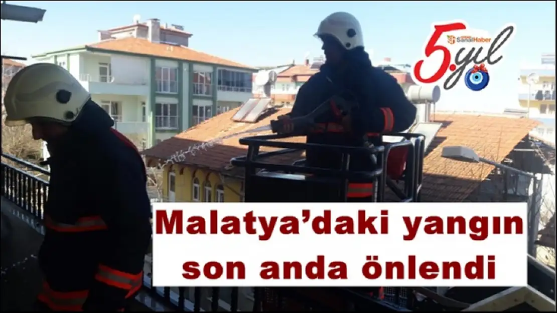 Malatya´daki yangın son anda önlendi