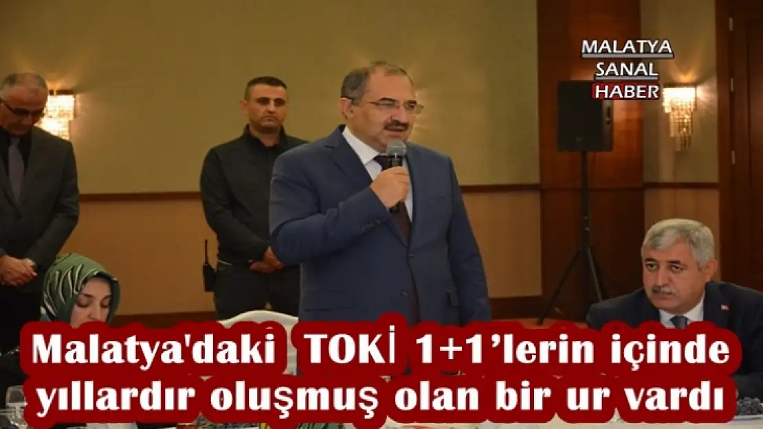 Malatya'daki  TOKİ 1+1´lerin içinde  yıllardır oluşmuş olan bir ur vardı