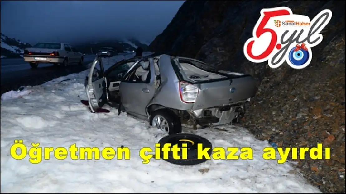 Öğretmen çifti kaza ayırdı