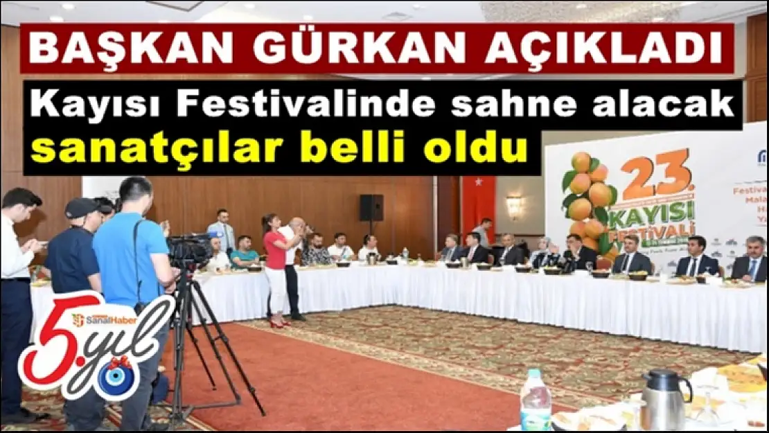 Kayısı Festivalinde sahne alacak  sanatçılar belli oldu