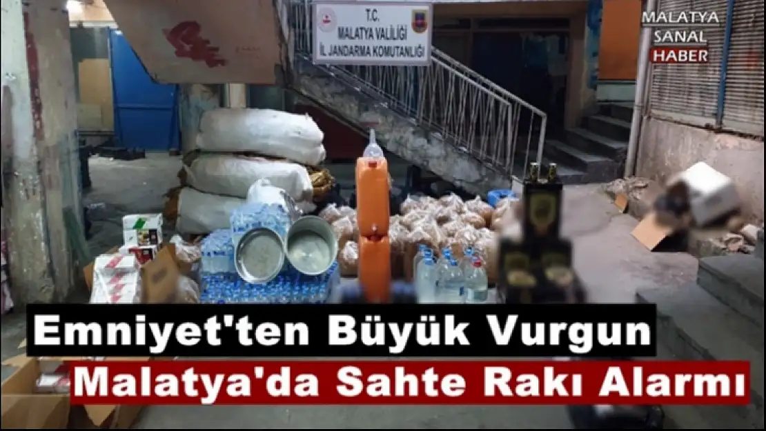 Malatya'da Sahte Rakı Alarmı