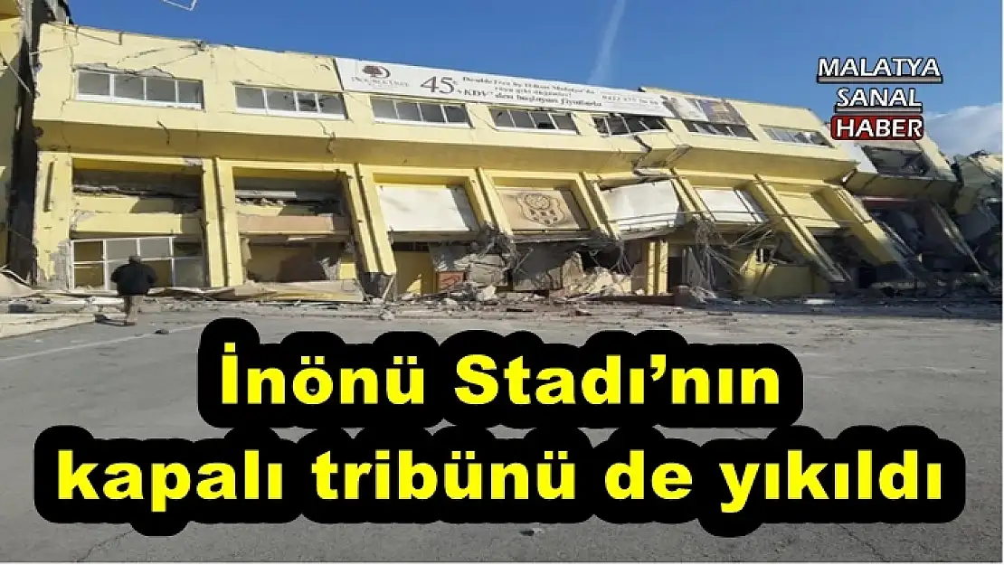 İnönü Stadı´nın kapalı tribünü de yıkıldı