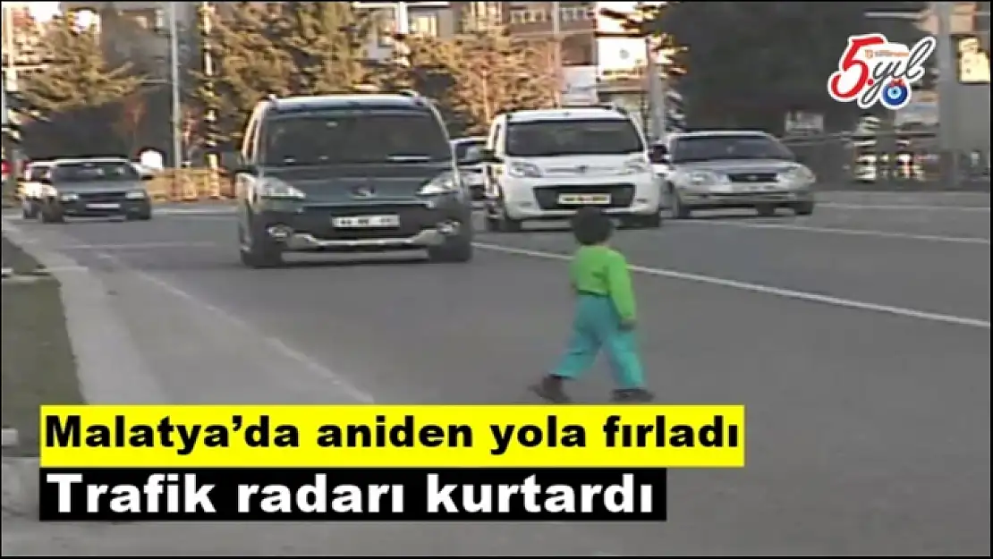 Malatya´da aniden yola fırladı