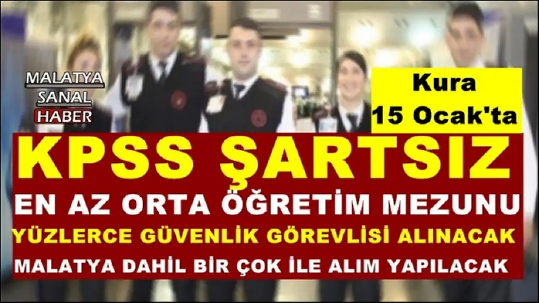 Sağlık Bakanlığı KPSS şartsız güvenlik personel alım kurası 15 Ocak'ta