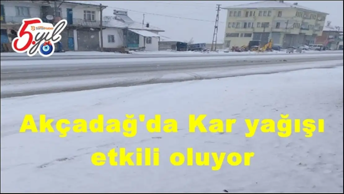 Akçadağ´da Kar yağışı etkili oluyor