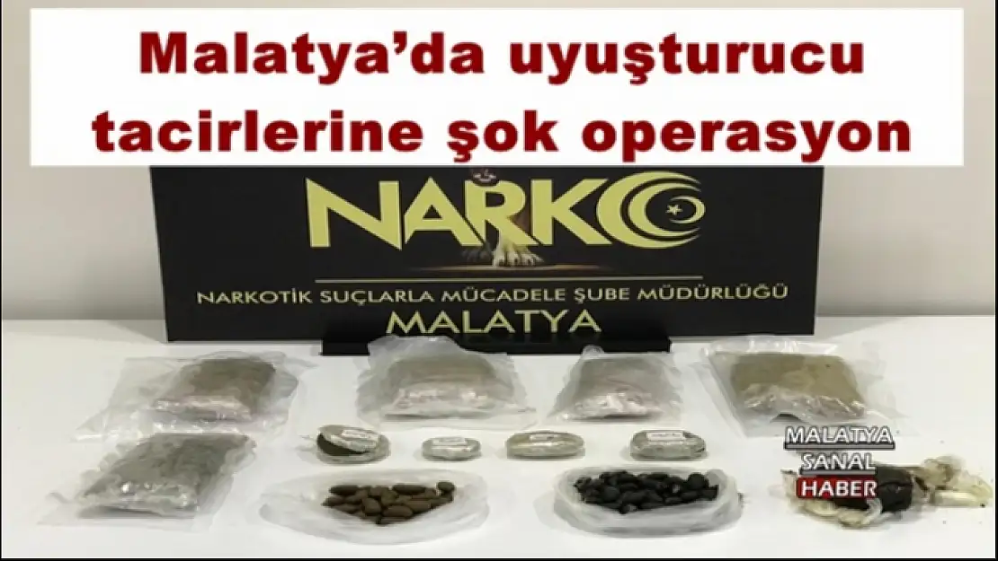 Malatya´da uyuşturucu tacirlerine şok operasyon