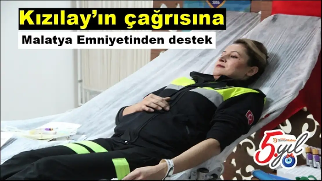 Kızılay´ın çağrısına Malatya Emniyetinden destek