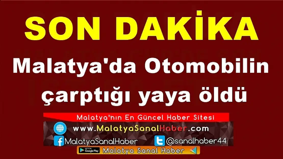 Malatya'da Otomobilin  çarptığı yaya öldü