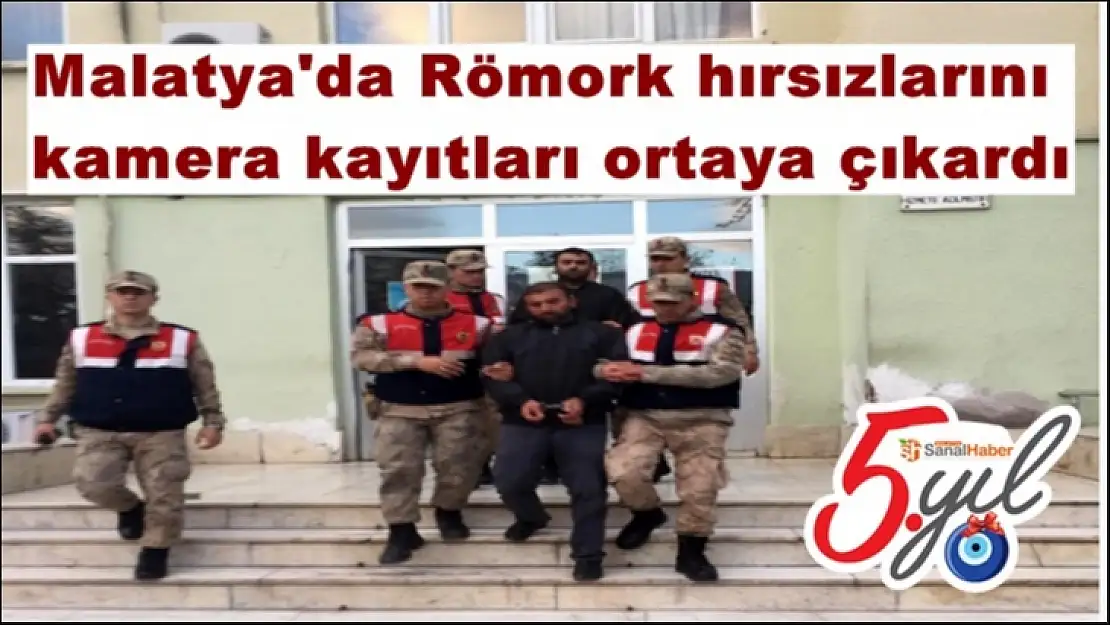 Malatya'da Römork hırsızlarını kamera kayıtları ortaya çıkardı