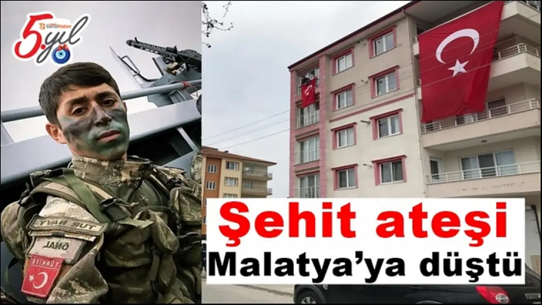Şehit ateşi Malatya´ya düştü
