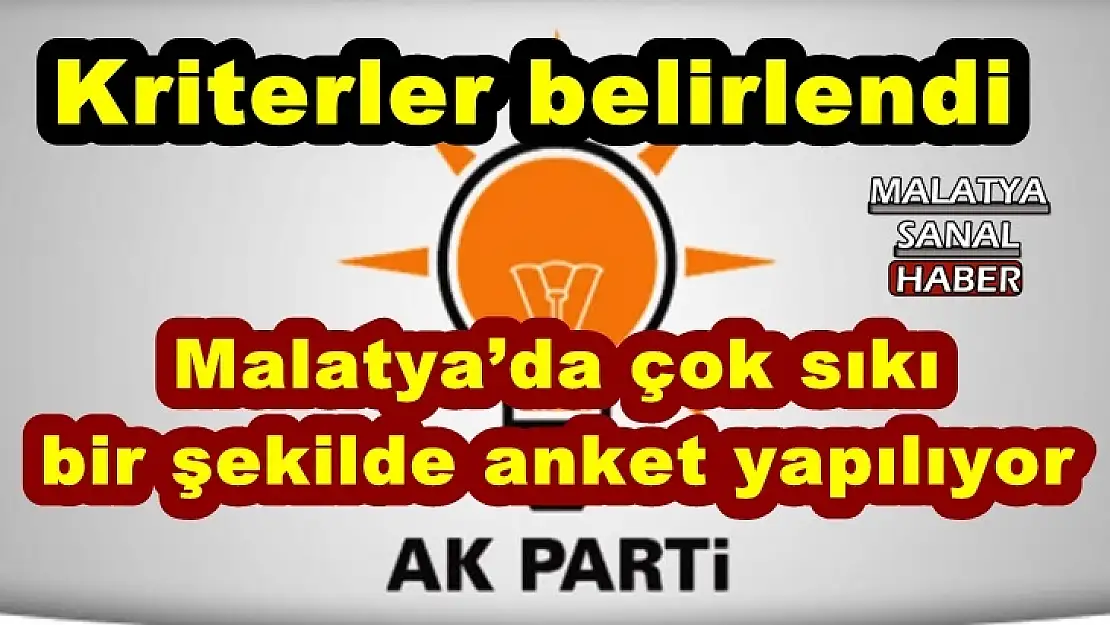 Malatya´da çok sıkı  bir şekilde anket yapılıyor