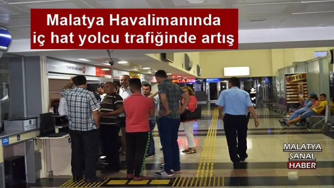 Malatya Havalimanında iç hat yolcu trafiğinde artış