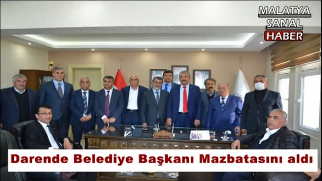 Darende Belediye Başkanı seçilen İsa Özkan mazbatasını aldı
